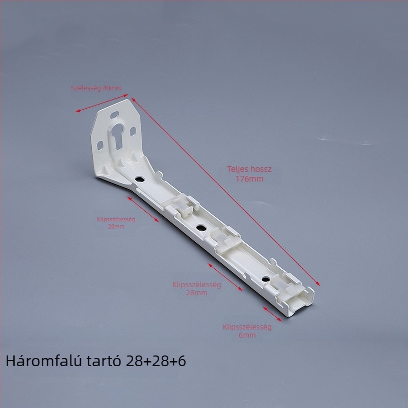 Háromfalas függöny sínhez tartozó szerelő készlet automata csattal, hordozható beépítő kiegészítő