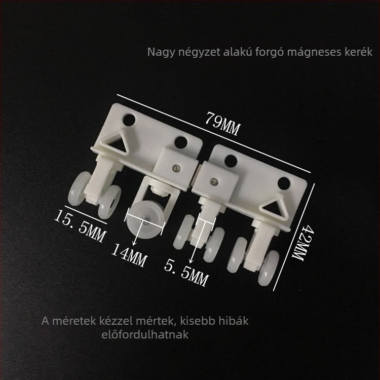 Elektromos függöny kiegészítő: forgó mágneses ütköző görgő automatikus zárással, univerzális sínhez, görgők és kiegészítők