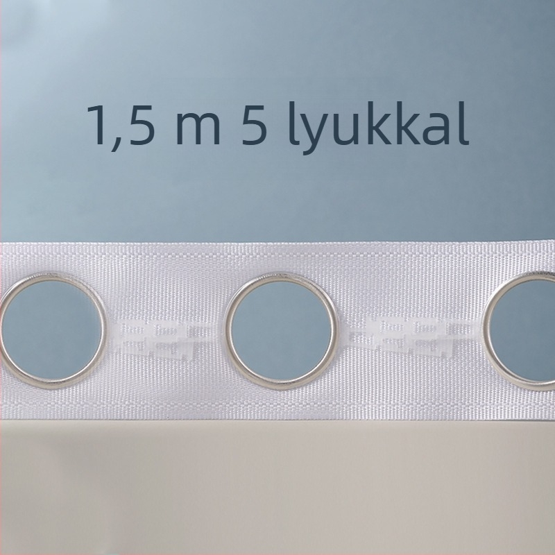 Lyukas függönyzsinór spun zsinórral és római gyűrűvel, vastított textilzsinór kiegészítők