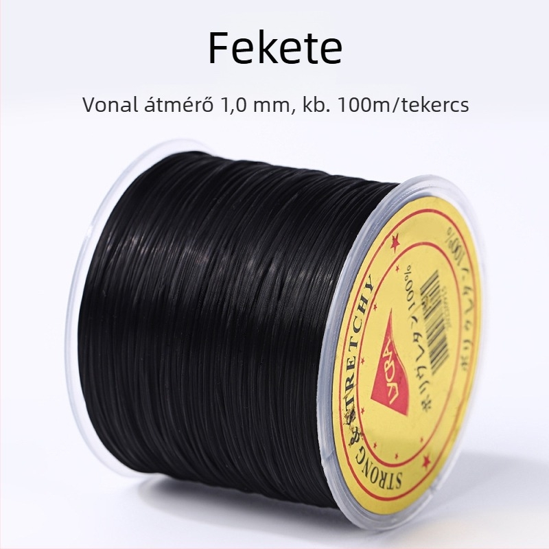 50 m lapos elasztikus Lycra zsinór, színes kristálygyöngyökkel, DIY karkötőkhez