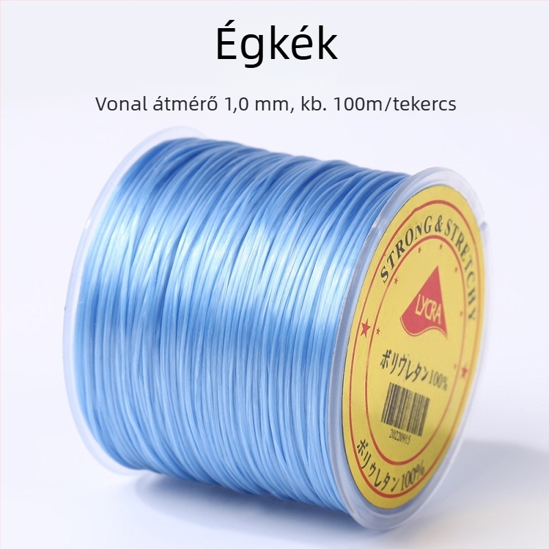 50 m lapos elasztikus Lycra zsinór, színes kristálygyöngyökkel, DIY karkötőkhez