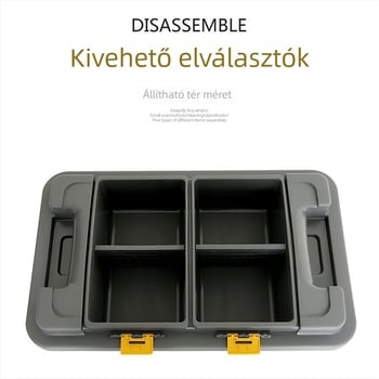 Autó csomagtartó tároló, 55 liter, polipropilén, méretek 58×34×30 cm, egyszerű dizájn, 6 darabos készlet, belső tároló az autóhoz, por- és nedvességálló.