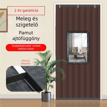 Sűrű, hőszigetelt ajtófüggöny hálószobához – zajcsökkentés, helyiségválasztó, hőmegtartás