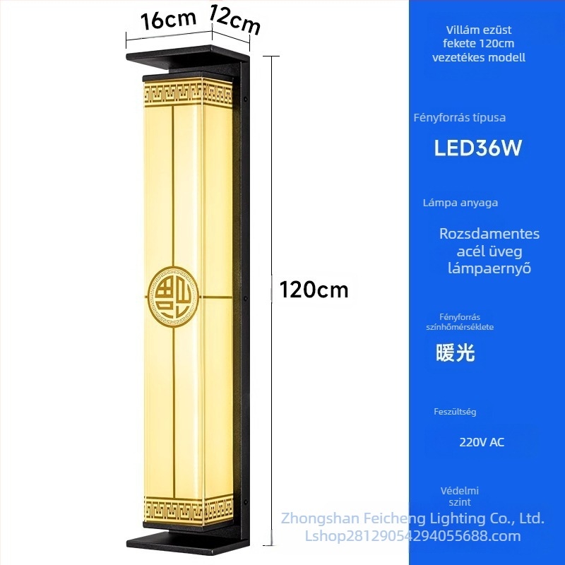 Napelemes kültéri falikar, IP65 vízálló, rozsdamentes acél ház, COB LED, 360° megvilágítás, ideális kerthez, teraszhoz és bejárathoz
