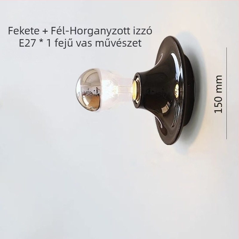 Egyszerű Bauhaus nordikus retro falikar, nosztalgikus vintázs hangulatú világítás a nappaliba, hálószobába és folyosóra, több színű dekoratív lámpa