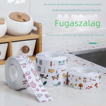 Konyha- és fürdőszobai sarki falcsík – vízálló, penészmentes falmatrica (PVC)