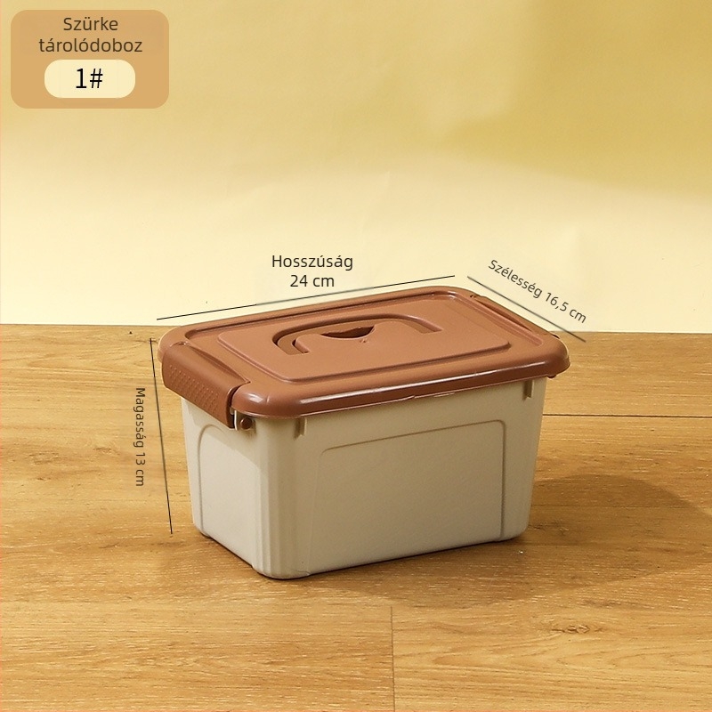 PP tárolóbox fogantyúval, erős kivitelben, ruhák és egyéb holmik tárolására, porálló, modern minimalist stílus