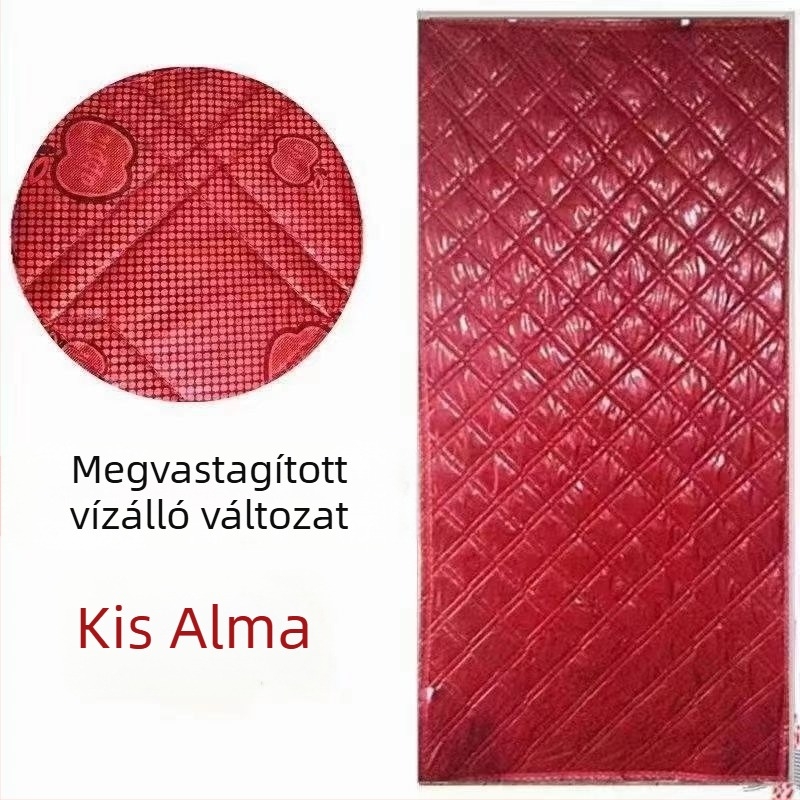 Téli ajtófüggöny, meleg és szélvédő, alkalmas vidéki külső ajtókhoz, vízálló, mintás tájképpel