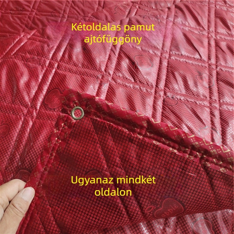 Téli ajtófüggöny, meleg és szélvédő, alkalmas vidéki külső ajtókhoz, vízálló, mintás tájképpel