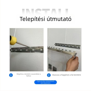 Átlátszó PVC összecsukható ajtófüggöny alumínium ötvözet sínnel, csúszó kivitel kereskedelmi használatra