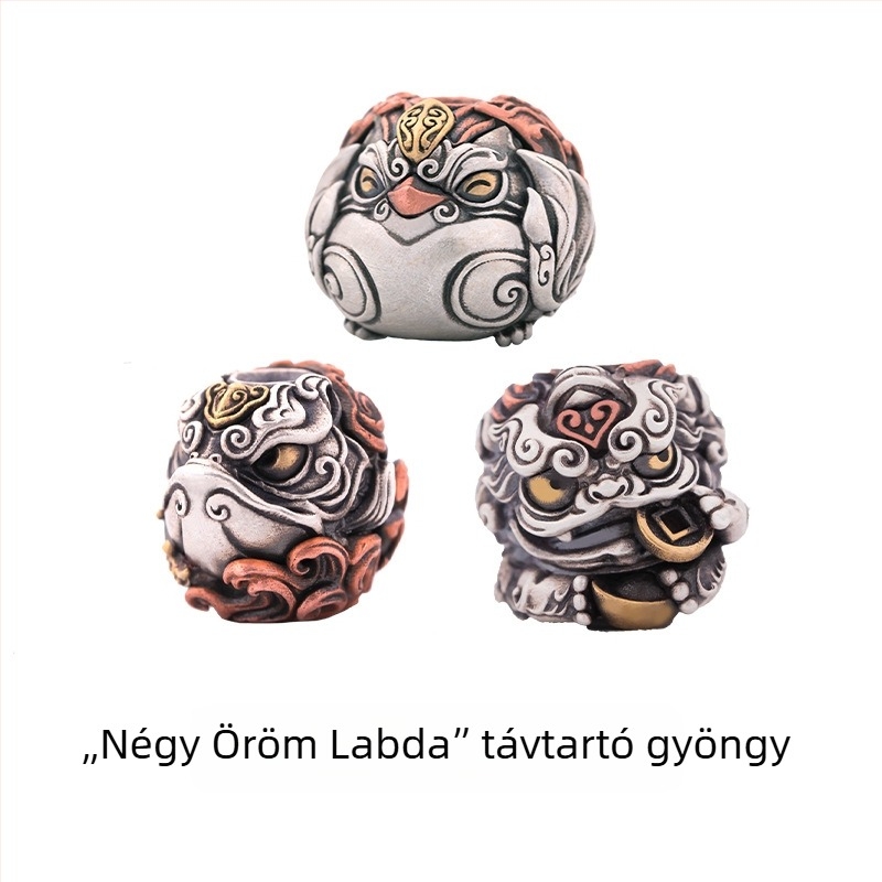 Négy Boldogság Gyöngyök — Eredeti DIY Ékszer Kiegészítők, Spacer Gyöngy Pixiu Talismannal