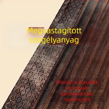 Ajtófüggöny mágneses élvédő szalag hálószövettel és gyémánt rács mintával