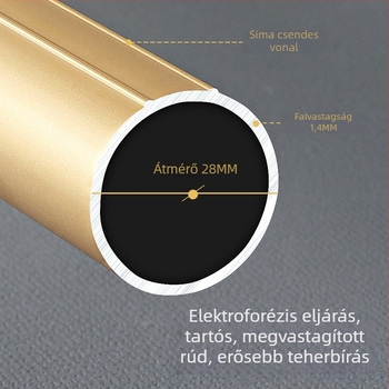 Alumínium függöny sín vastagodott római rúddal, dupla sín, egykaros rúd, csendes