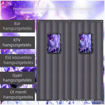 Bar/KTV hangszigetelő ajtófüggöny – kiváló hangszigetelés, zajcsökkentés, hűtőházak és műhelyek számára, pamut függöny