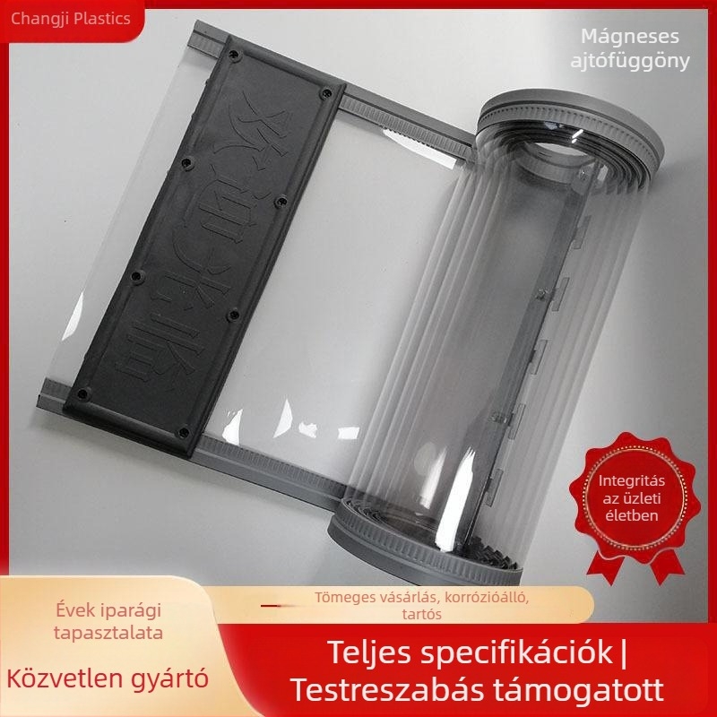 PVC mágneses ajtófüggöny klímához, átlátszó elválasztó, rovar- és szúnyogmentes, öntapadós ablakháló, hőszigetelő függöny