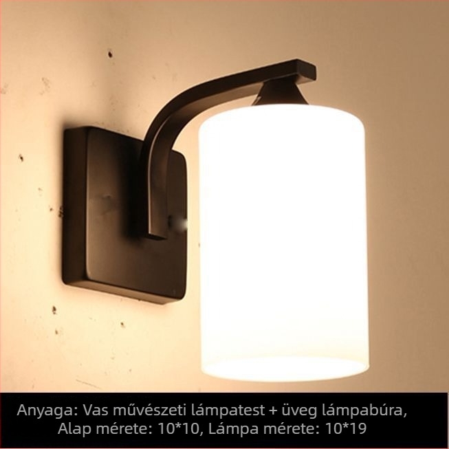 LED fali lámpa, ipari stílus, amerikai ihletésű dizájn, előszobába, folyosóra, hálószobába és nappaliba