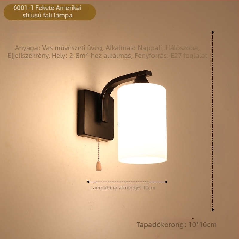 LED fali lámpa, ipari stílus, amerikai ihletésű dizájn, előszobába, folyosóra, hálószobába és nappaliba