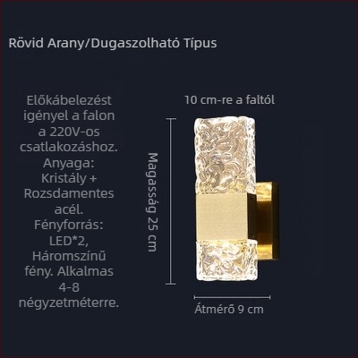 Kristály falikar nappalira háttérrel, letisztult modern hálószoba éjjeli lámpa töltési lehetőséggel, vezetékek nélkül, lépcsőfény otthonra