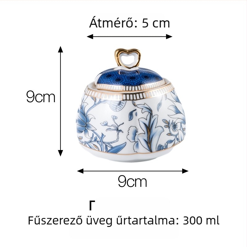 Stílusos kerámia fűszertartó készlet: olaj, só, szósz és ecet számára – konyhai tárolóval