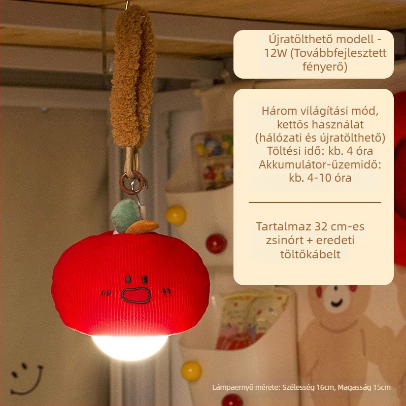 Alma motívumú, ambient éjszakai fény az ágyhoz, függő lámpa kollégiumi szobába