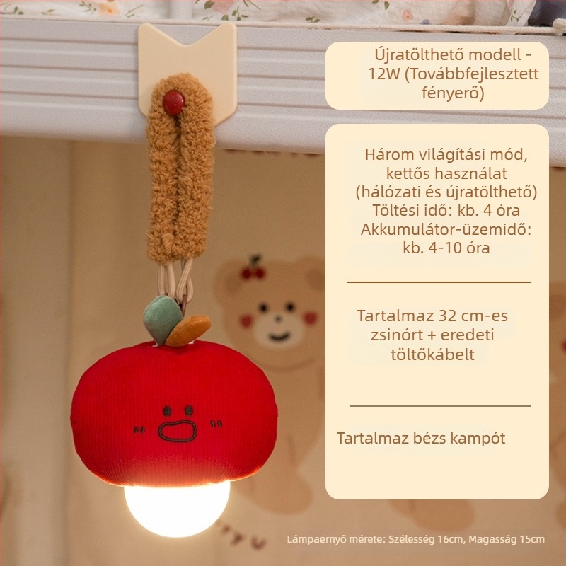 Alma motívumú, ambient éjszakai fény az ágyhoz, függő lámpa kollégiumi szobába