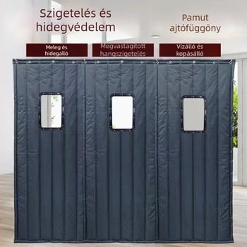 Zajszigetelő ajtófüggöny KTV bárhoz, vastag professzionális hangelnyelő függöny, pamut függöny csíkos mintával, modern minimalista stílusban; alkalmas otthoni, kültéri és kereskedelmi terekhez.