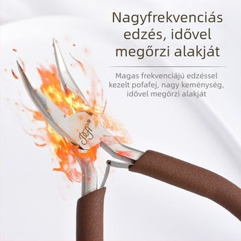 Kézzel készített karbonszén acél ékszerfogók DIY-hoz – hegyes orrú, kerek orrú, diagonális vágó és görbe orrú csipesz