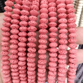 DIY ékszerkészítéshez természetes kőgyöngyök keveréke — vulkanikus kő abakusz gyöngyök és több színű, laza gyöngyök (8 mm)