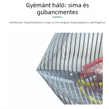 Mágneses szúnyoghálós ajtófüggöny, csíkos hálóval, gyerekszobának