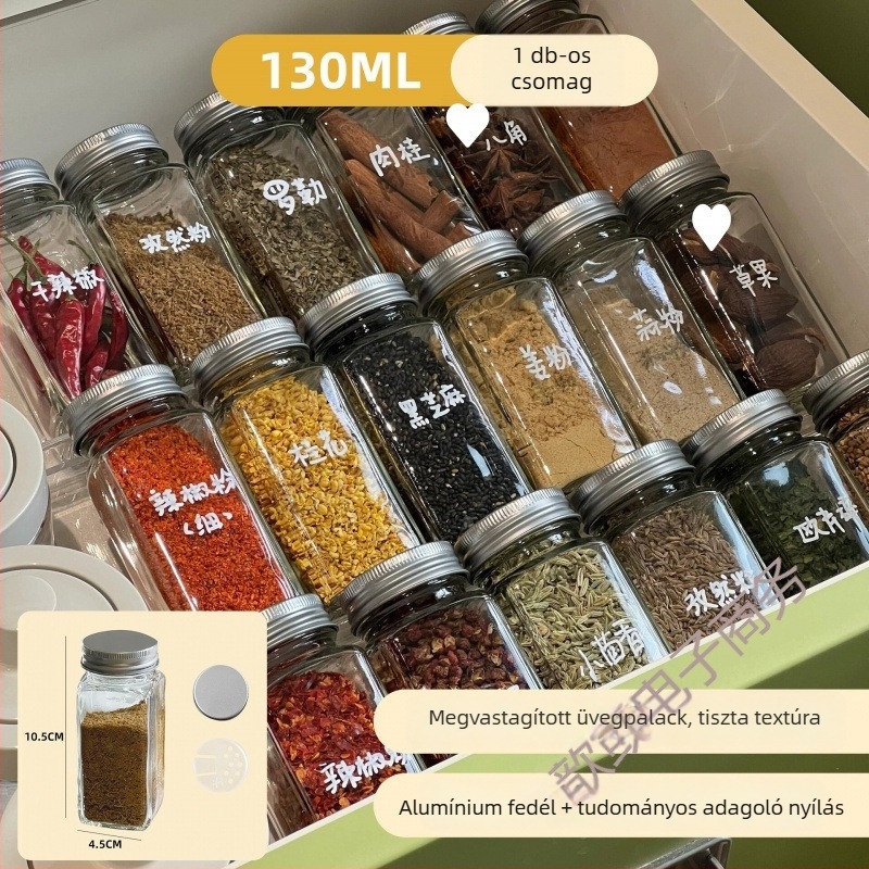 Üveg fűszertartók – nedvességálló tárolóedények fűszerekhez a konyhában