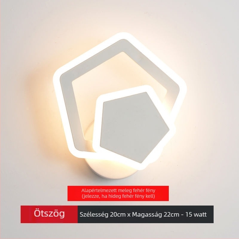 LED szív alakú fali lámpa - minimalistikus posztmodern Skandináv stílus, kétszintes szív, kreatív hálószoba és nappali világítás