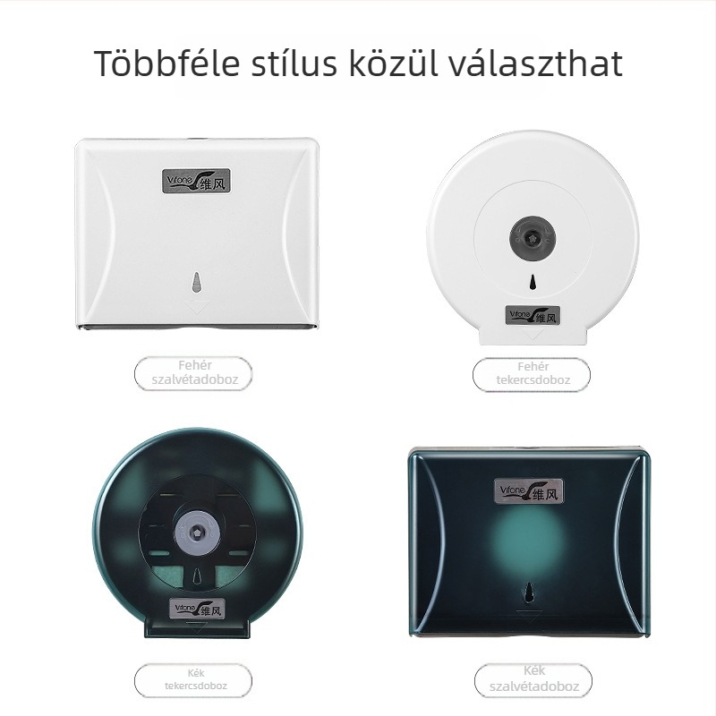 Falihoz szerelhető vízálló papírtartó doboz fürdőszobába és konyhába