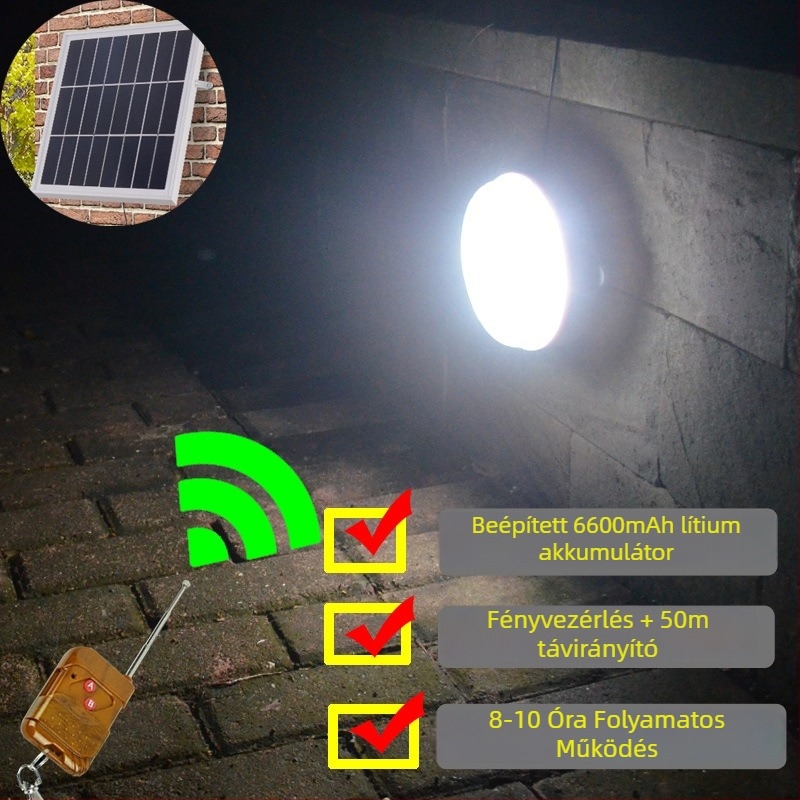 Beltéri napelemes mennyezeti lámpa, osztott típusú világítás, napelemes fali lámpa, osztott típusú utcai lámpa