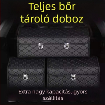 Bőr összecsukható autós tároló doboz – csomagtartó rendező