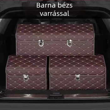 Bőr összecsukható autós tároló doboz – csomagtartó rendező