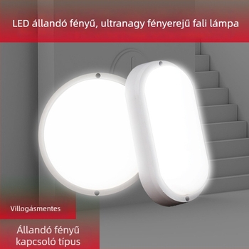 LED IP54 falikar, belső használatra, nagy fényerő – lépcsőházhoz, folyosóhoz és erkélyhez, modern minimalista dizájn