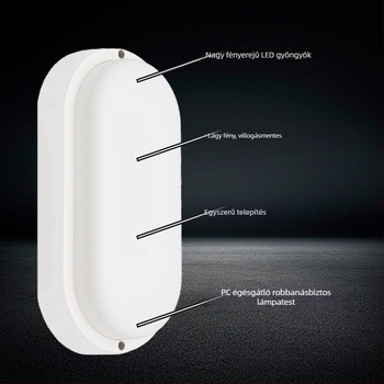 LED IP54 falikar, belső használatra, nagy fényerő – lépcsőházhoz, folyosóhoz és erkélyhez, modern minimalista dizájn