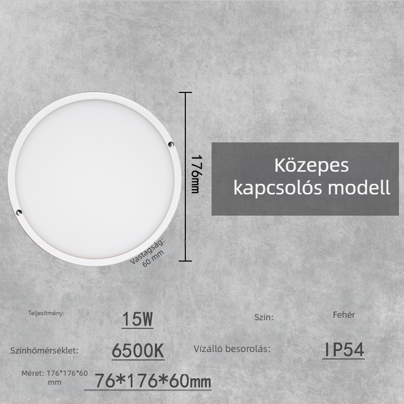 LED IP54 falikar, belső használatra, nagy fényerő – lépcsőházhoz, folyosóhoz és erkélyhez, modern minimalista dizájn