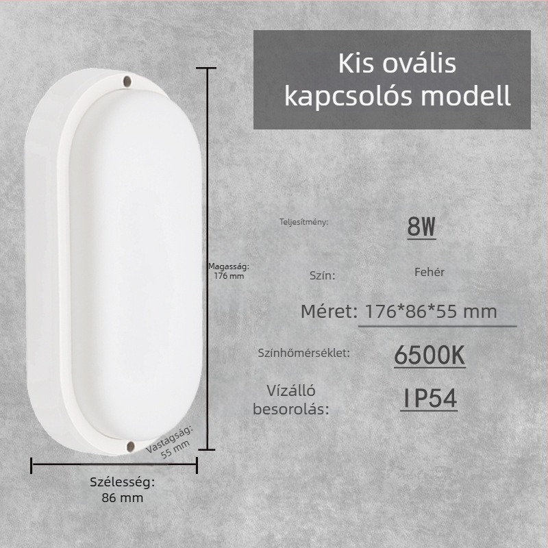 LED IP54 falikar, belső használatra, nagy fényerő – lépcsőházhoz, folyosóhoz és erkélyhez, modern minimalista dizájn