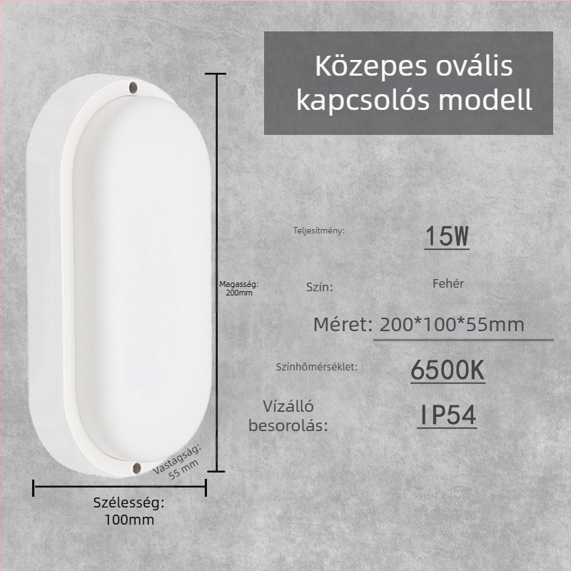 LED IP54 falikar, belső használatra, nagy fényerő – lépcsőházhoz, folyosóhoz és erkélyhez, modern minimalista dizájn