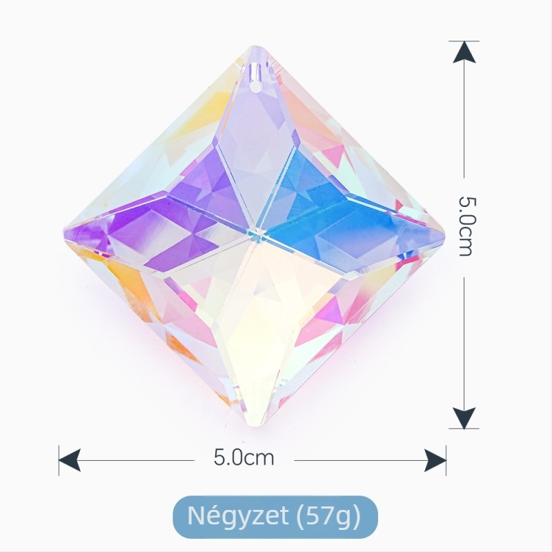 Nagy kristályfüggő, napfényfogó dekoráció ablakhoz