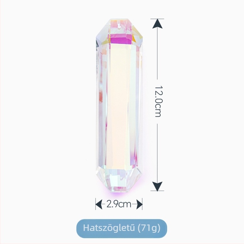 Nagy kristályfüggő, napfényfogó dekoráció ablakhoz