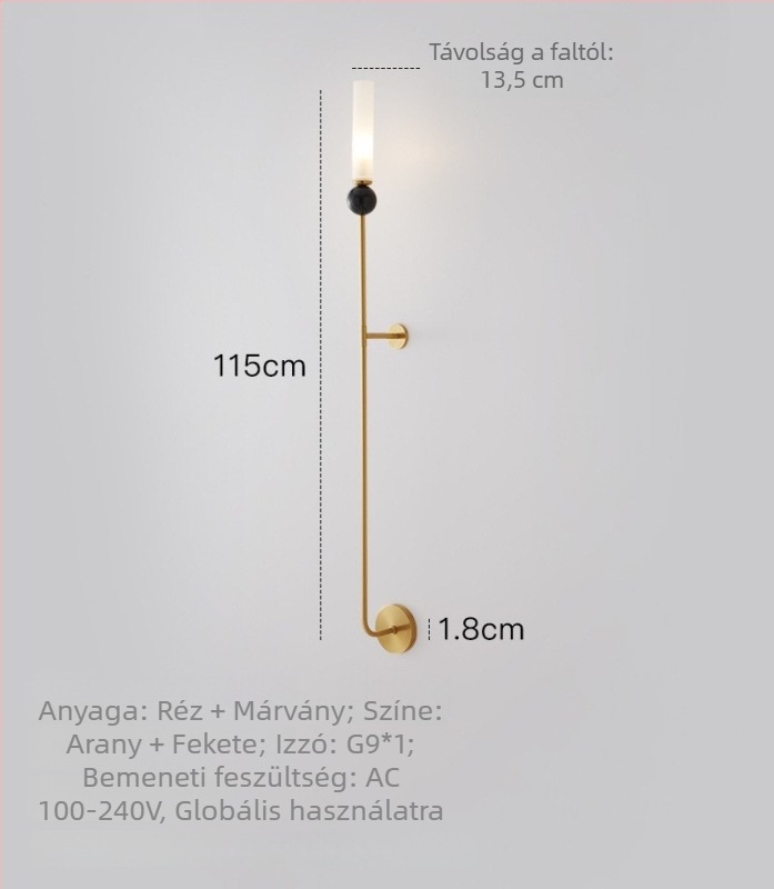 Francia stílusú luxus falikar nappalira és hálószobába, olasz minimalist dizájn, modern világítás
