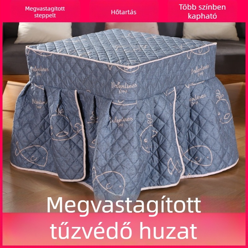 Négyzet alakú, vastag védőhuzat fűtőasztalhoz, otthoni használatra – univerzális huzat elektromos kávéasztalhoz és mahjong géphez