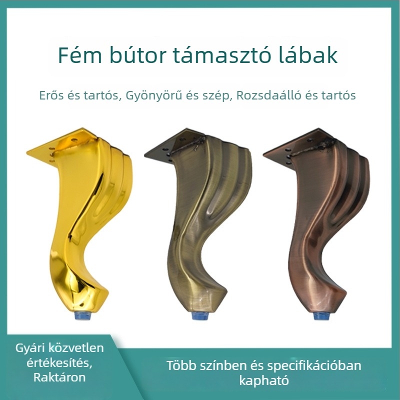 Antik európai stílusú fém kanapé lábak, dohányzóasztal és szekrény lábak, vasból készült bútor lábak, modell JBG-09