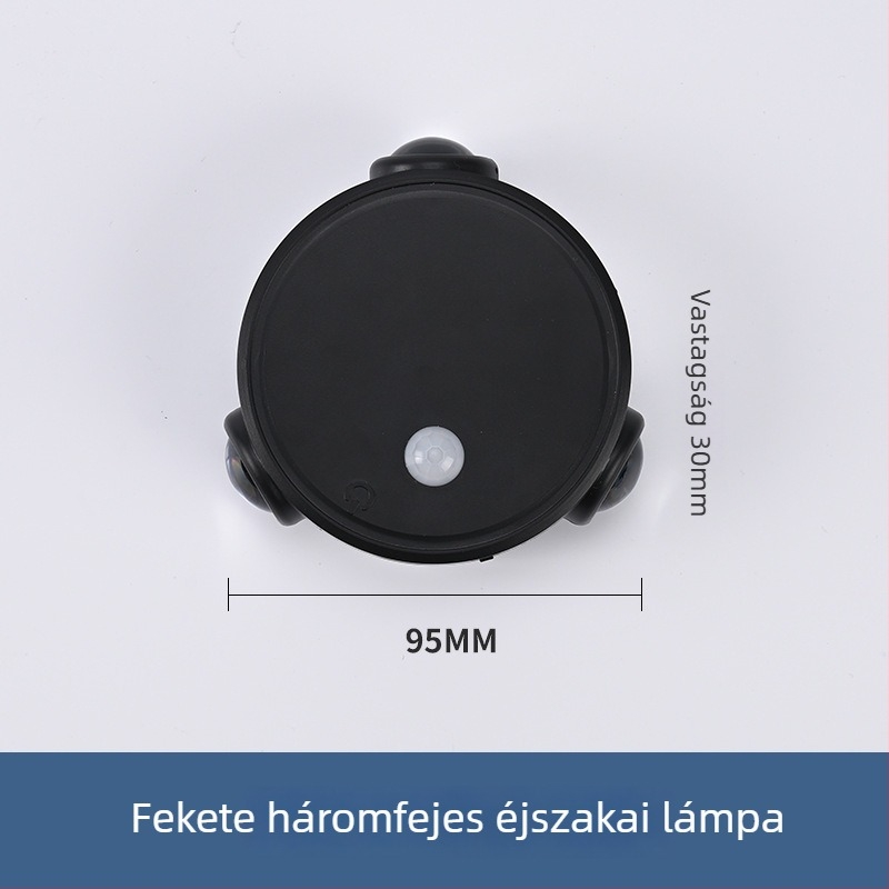 Cat-Eye mozgásérzékelős falikar mágneses rögzítéssel, USB töltésű, színes éjszakai fény