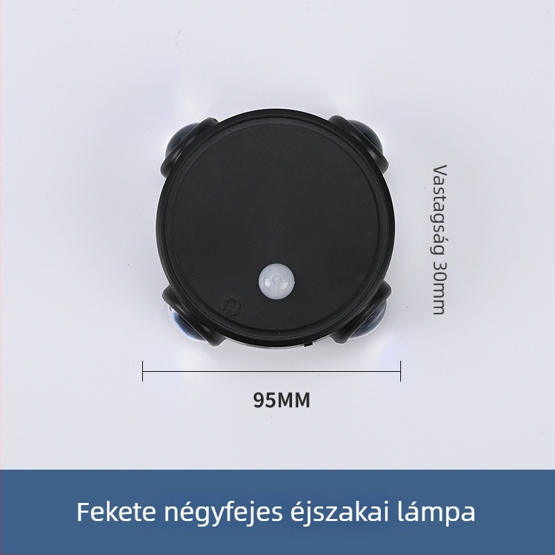 Cat-Eye mozgásérzékelős falikar mágneses rögzítéssel, USB töltésű, színes éjszakai fény