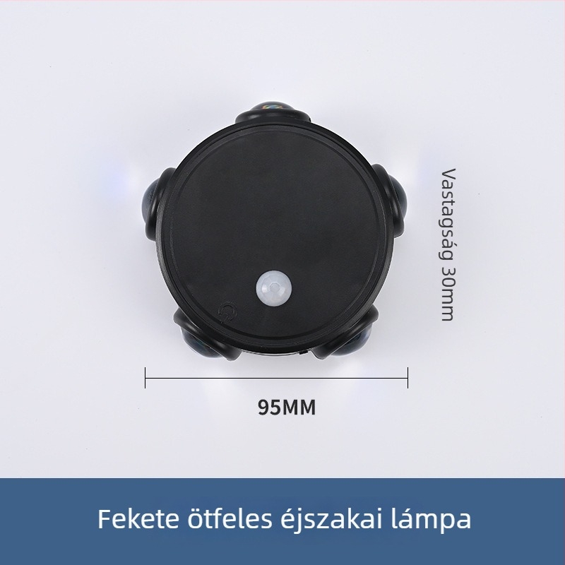 Cat-Eye mozgásérzékelős falikar mágneses rögzítéssel, USB töltésű, színes éjszakai fény