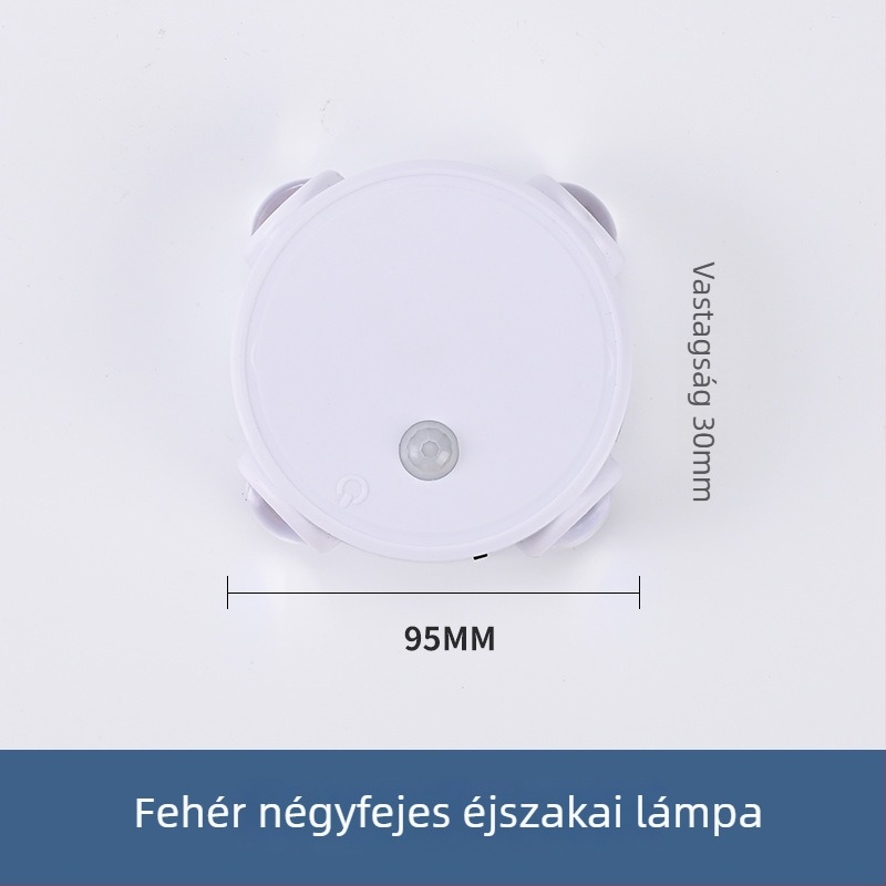 Cat-Eye mozgásérzékelős falikar mágneses rögzítéssel, USB töltésű, színes éjszakai fény