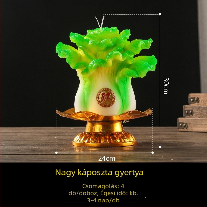 Kézzel készített paraffin gyertya lámpa káposzta- és lótusz alakú